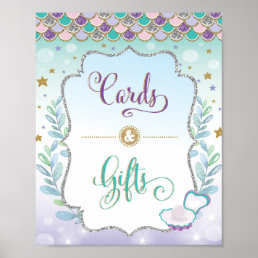Cards &amp; Gifts Mermaid Birthday Baby Shower Sign