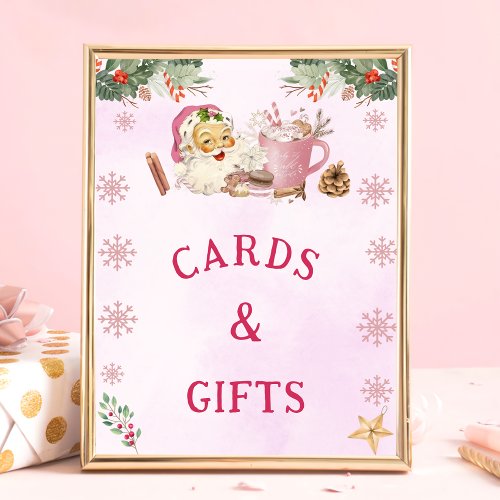  Cards  Gifts  Santa Cookies Christmas Party Poster