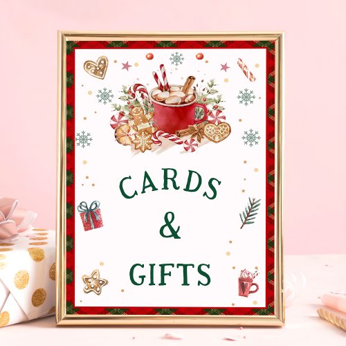  Cards  Gifts  Santa Cookies Christmas Party Poster
