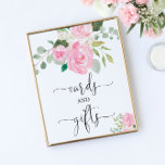 Cards gifts sign blush pink floral baby shower<br><div class="desc">For more advanced customization of this design,  simply select the "Edit using Design Tool" button above!</div>