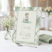 Cards & Gifts Sign Golfing Sage Green Baby Shower