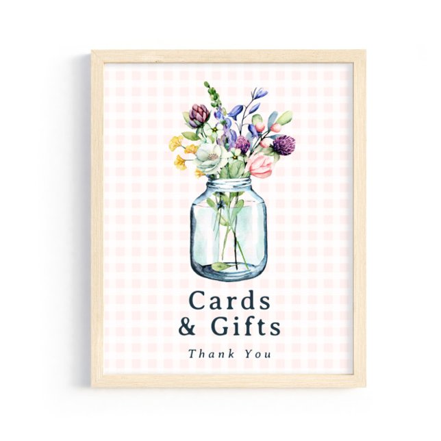 Cards & Gifts Sign Rustic Wildlflower Mason Jar (Creator Uploaded)