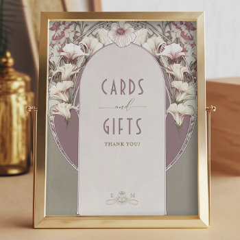 Cards & Gifts Sign Vintage Art Nouveau By Mucha by DIYPaperBoutique at Zazzle