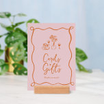 Cards &amp; Gifts Sign Whimsical Doodles Holder
