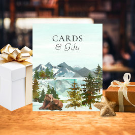 Cards & Gifts Table Adventure Bears Baby Shower Poster