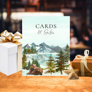 Cards & Gifts Table Adventure Bears Baby Shower Poster