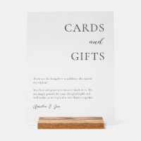 Cards Gifts Table Thank You Elegant Black White