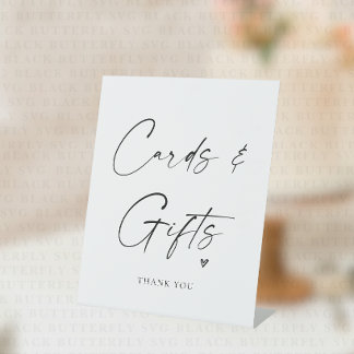 Cards & Gifts Tabletop Pedestal Signs