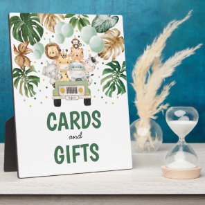 Cards & Gifts Tropical Safari Animals Baby Shower Plaque