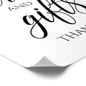 Cards & Gifts Typography Wedding Sign - Black (Corner)