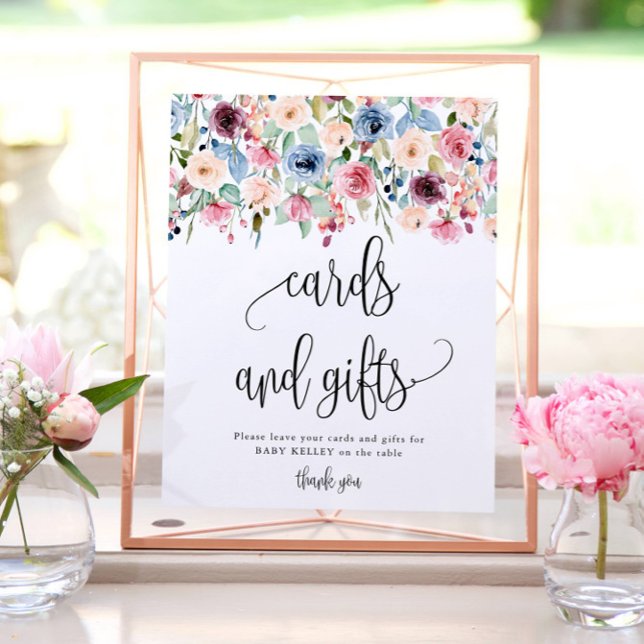 Cards + Gifts Watercolor Flower Bloom Personalized Poster (Creator Uploaded)
