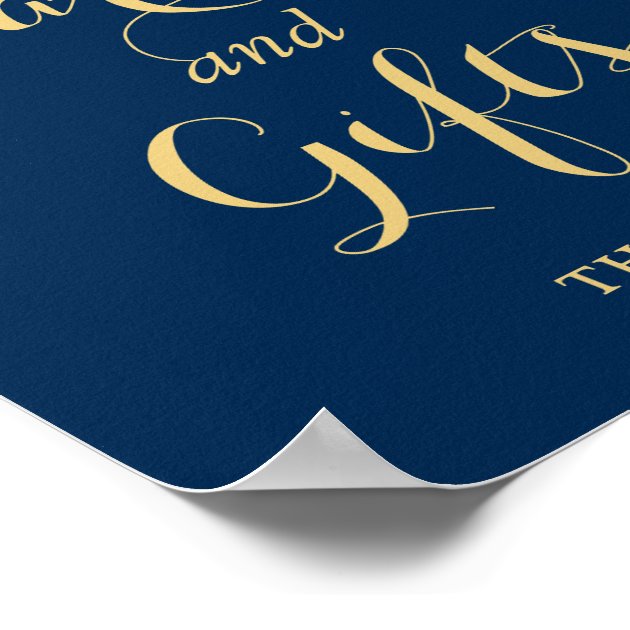 Cards Gifts Wedding Sign Burgundy Floral Navy Blue