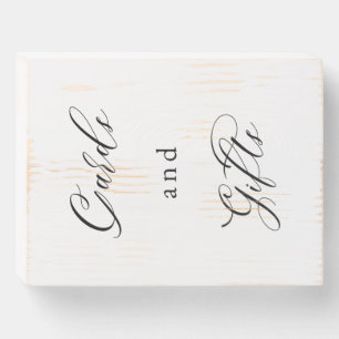 Cards & Gifts Wedding Sign Elegant Script