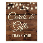 Cards, Gifts, Wedding Sign, Wedding Decor, Rustic Photo Print at Zazzle