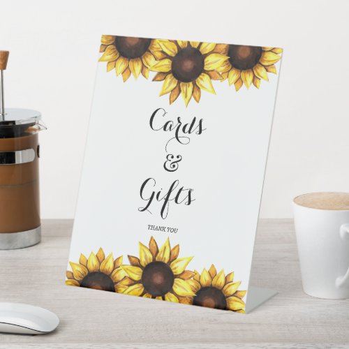 Cards Gifts Wedding Sunflower  Pedestal Sign