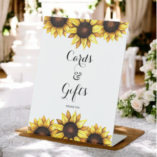 Cards Gifts Wedding Sunflower Pedestal Sign