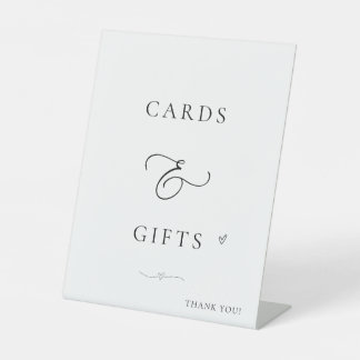 Cards & Gifts Wedding Tabletop Sign | Minimalist