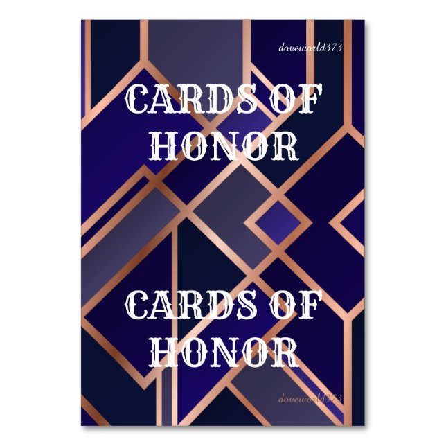 Cards Honor Game (Front)