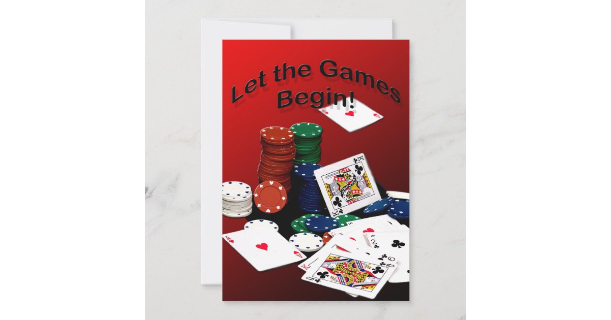 Let The Games Begin Invitations in White