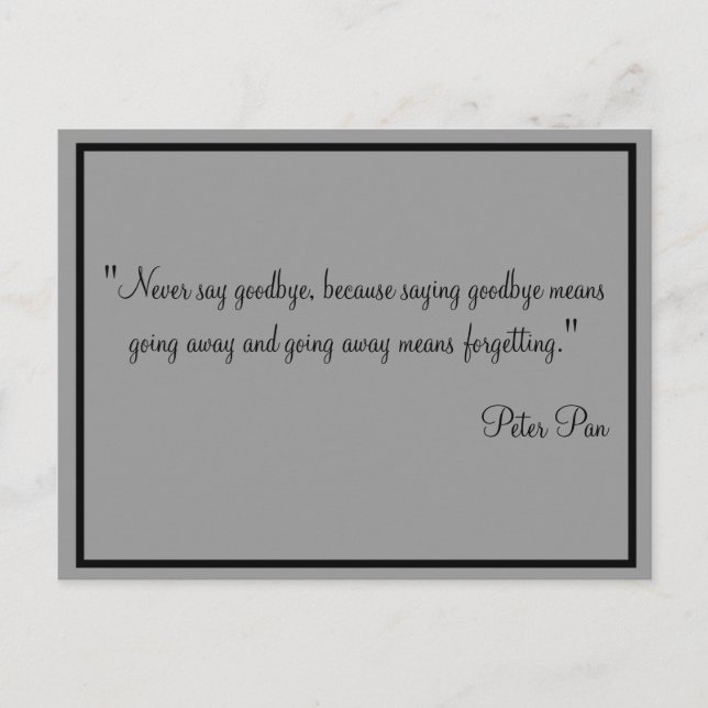 Cards Never say goodbye (Front)