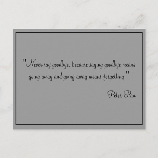 Cards Never say goodbye (Front)