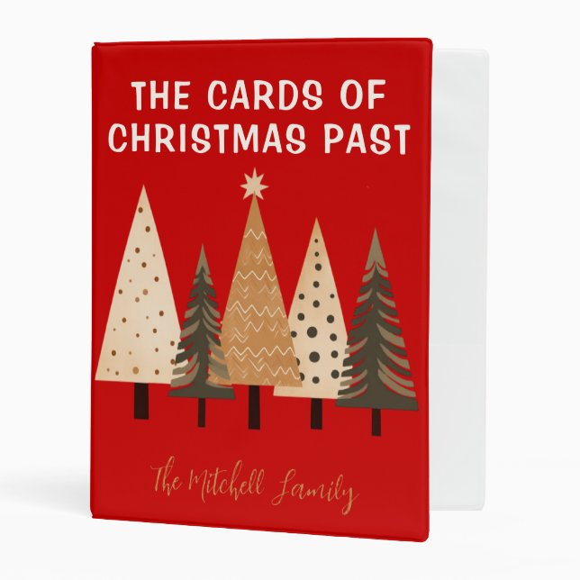 Cards of Christmas Past Holiday Organizer Mini Binder (Front/Inside)