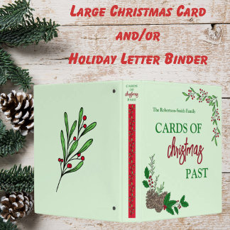 Cards of Christmas Past Personalized Large Binder