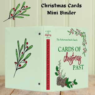 Cards of Christmas Past Personalized Mini Binder