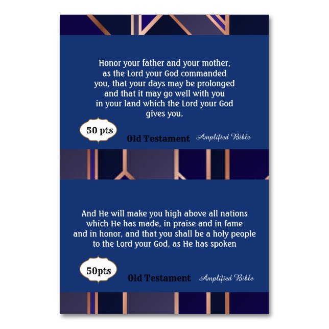 Cards of Honor Scriptures (Front)