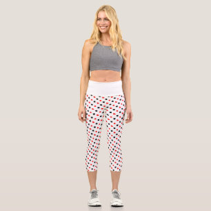 Cards Repeating Pattern High Waist Yoga Capris