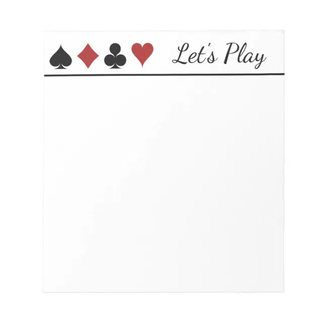 Cards Score Pad | Zazzle