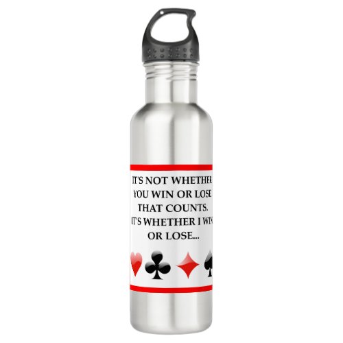 CARDS STAINLESS STEEL WATER BOTTLE