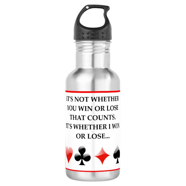 CARDS STAINLESS STEEL WATER BOTTLE (Front)