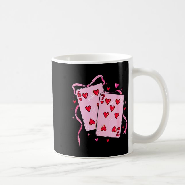 Cards Valentine Meme 6 Coquette Bow Funny Gift Tee Coffee Mug (Right)