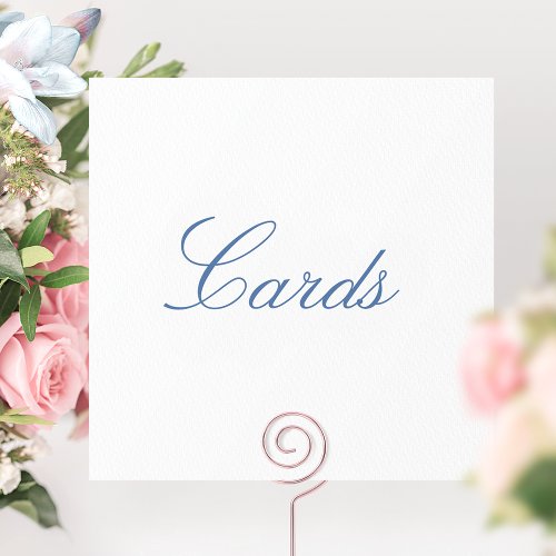  Cards wedding Sign Blue Elegant Calligraphy Thank You Card