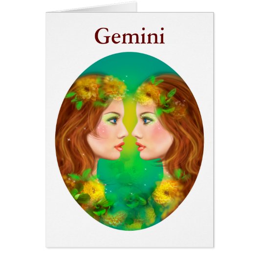 Cards Zodiac - Fantasy Gemini (Front)
