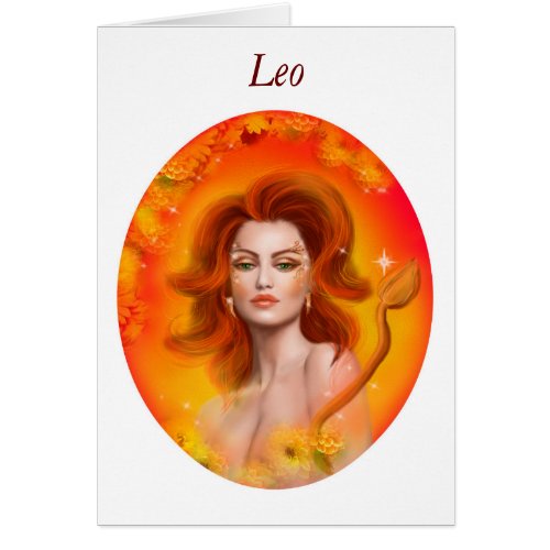 Cards Zodiac _ Fantasy Leo