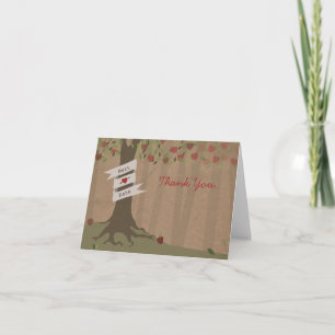 Cardstock Inspired Apple Orchard Wedding Thank You Card