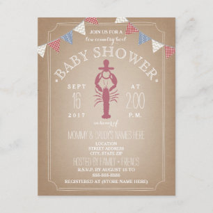 Cardstock Inspired Low Country Boil Baby Shower Invitation