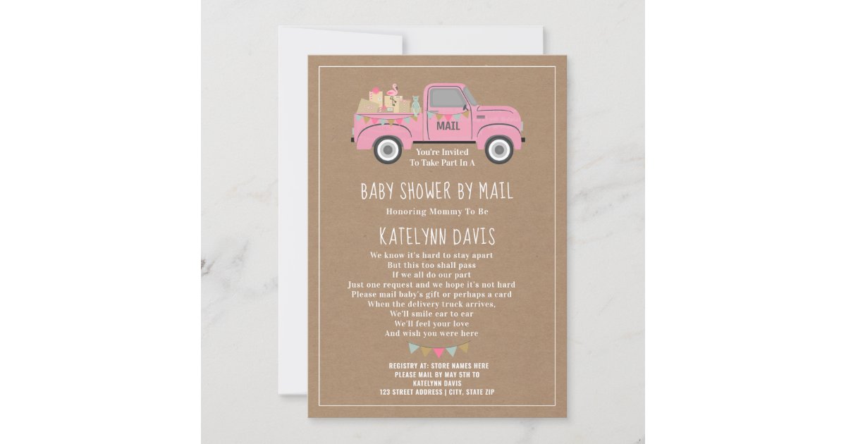 Pink Discount Card Stock for Shower invitations and baby announcements -  CutCardStock