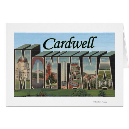 Cardwell, Montana - Large Letter Scenes Cards (Front Horizontal)