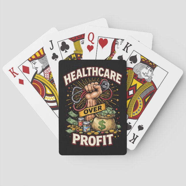 Care Before Profit Poker Cards (Back)
