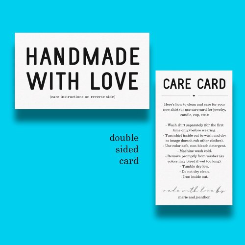 Care Card Homemade Candle Shirt Jewelry Tumbler E Enclosure Card