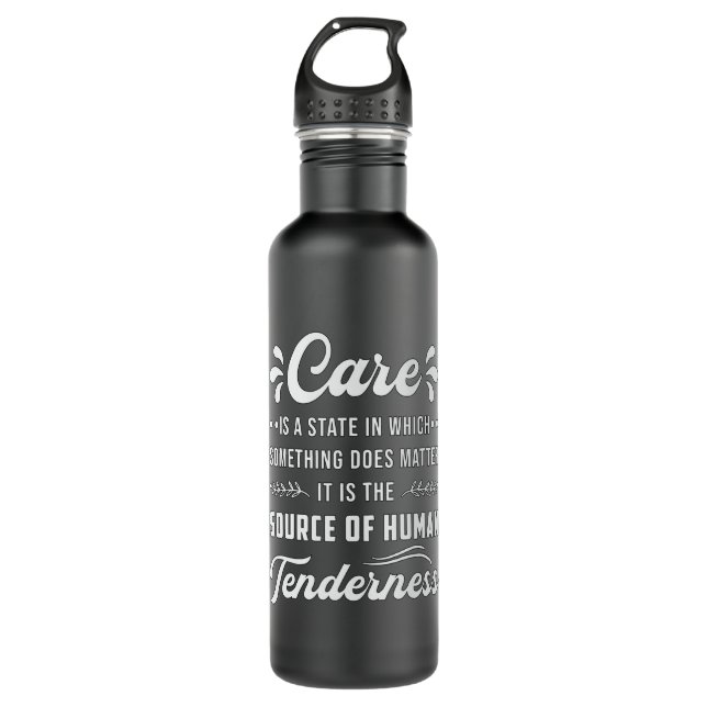 Care Caregiver Caregivers Nurse Nursing Funny Gift Stainless Steel Water Bottle (Front)