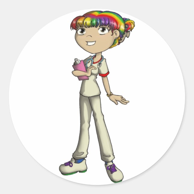 Care Classic Round Sticker (Front)