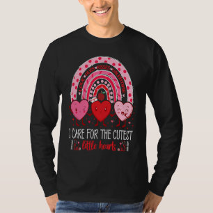 Care For Cutest Little Hearts PICU Nurse Valentine T-Shirt
