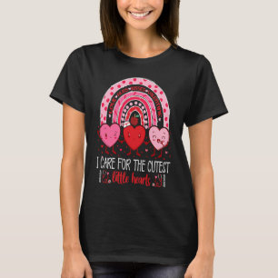 Care For Cutest Little Hearts PICU Nurse Valentine T-Shirt
