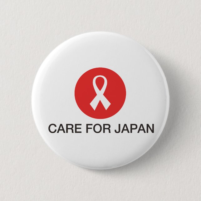 CARE FOR JAPAN PINBACK BUTTON (Front)