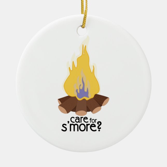 Care For Smore Ceramic Ornament (Front)