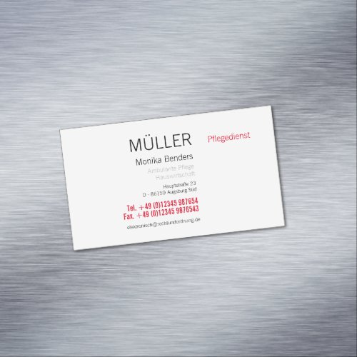 care for the elderly Ambulant care Business cards